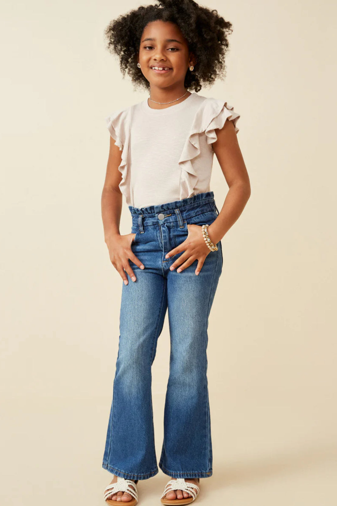 Hayden Girl Ruffle Waist Jeans