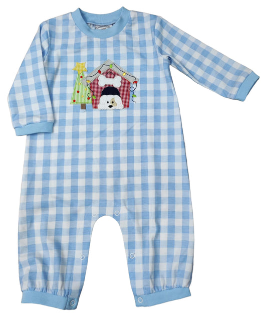 Three Sisters Christmas Puppy Boys Romper