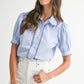 Striped Scalloped Top