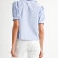 Striped Scalloped Top