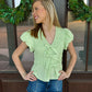 Smocked Lime Blouse