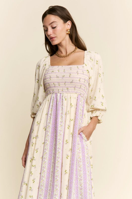 Lavender Floral Dress