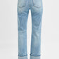 Straight Cuffed Risen Jeans