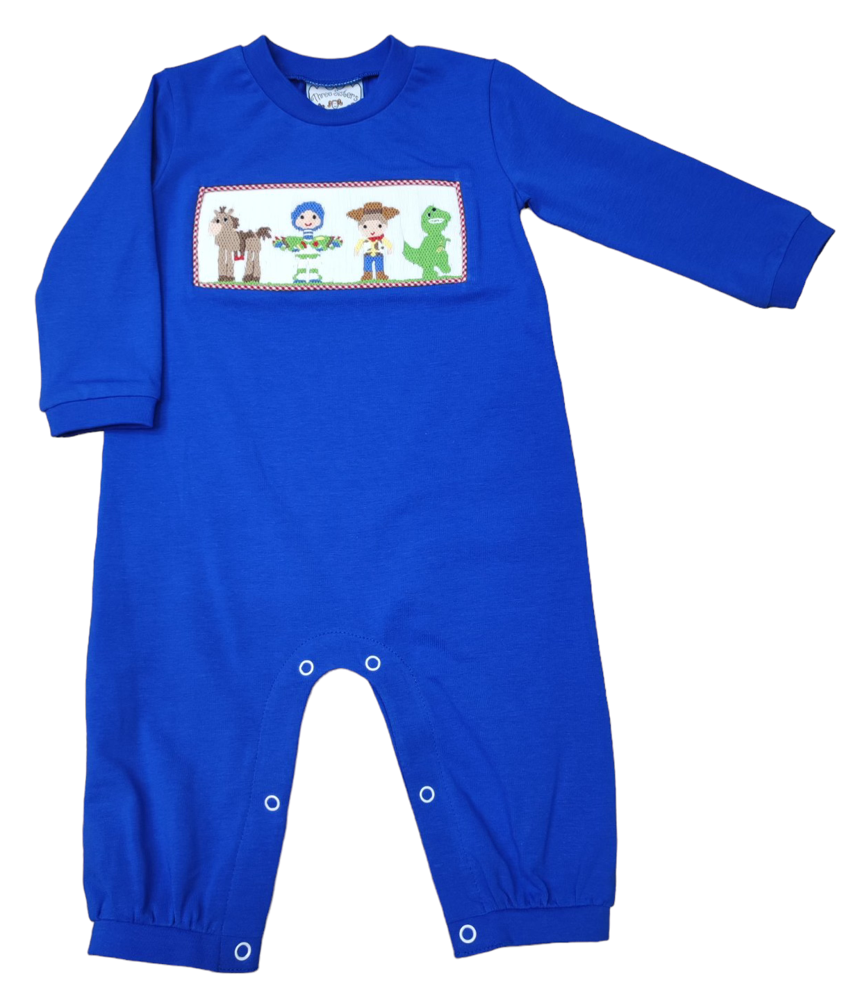 Three Sisters Toy Time Smocked Boys Romper