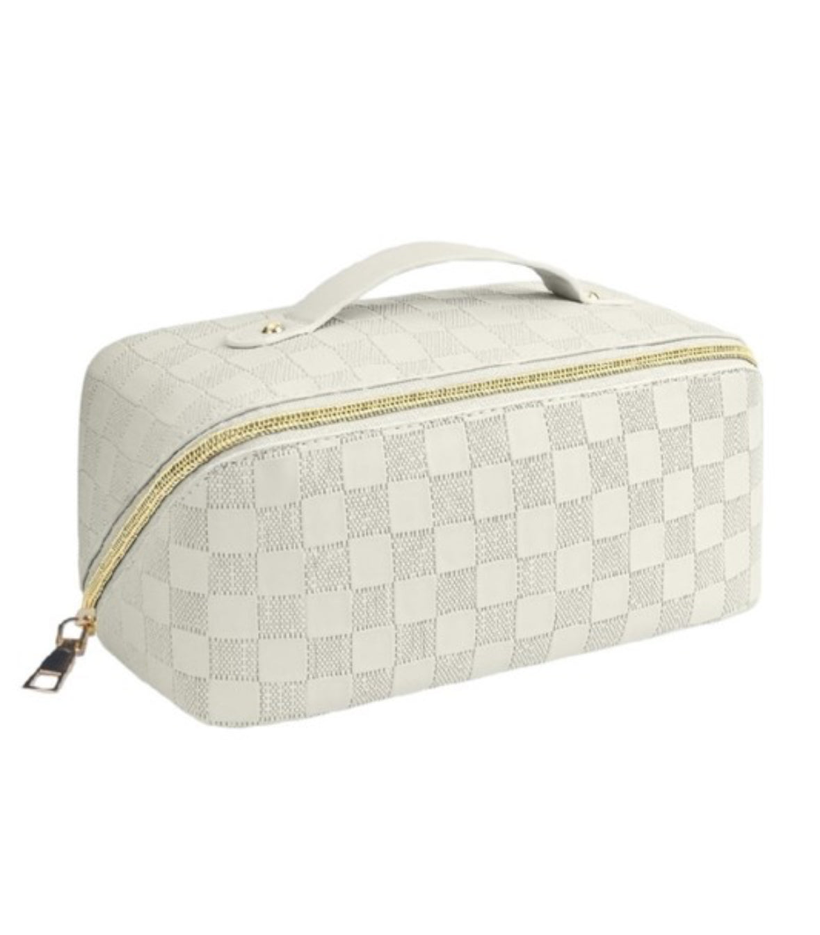 Checkered Makeup Bag