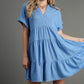 Orchid Blue Linen Dress