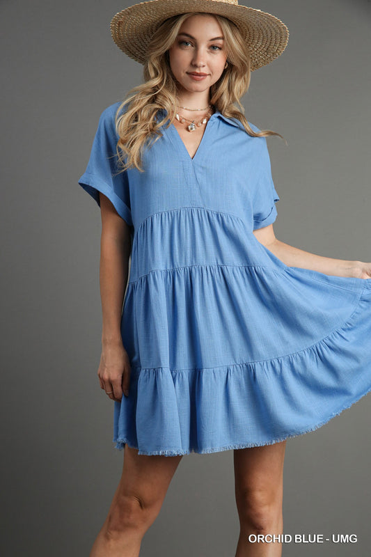 Orchid Blue Linen Dress