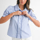 Striped Scalloped Top