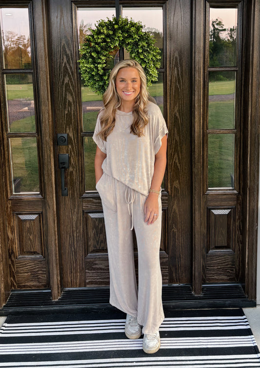 Mineral Washed Pants Set