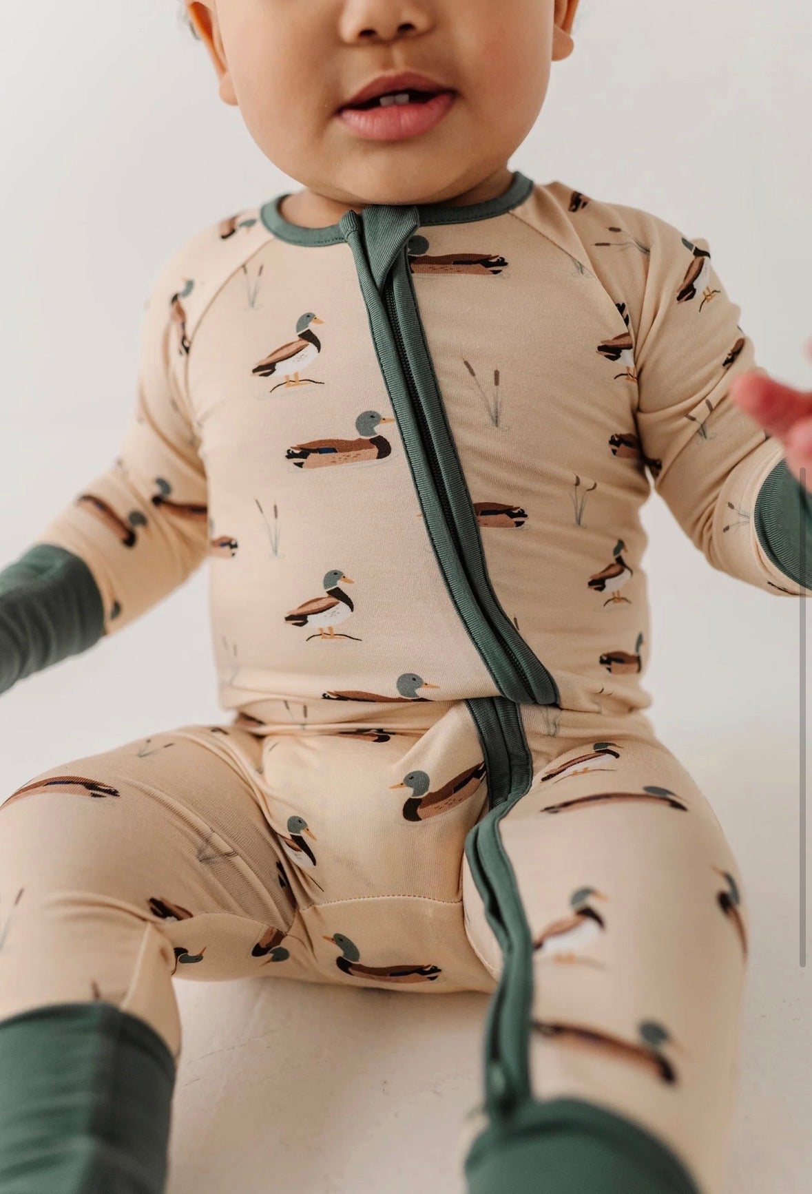 Baby Sprouts Mallard Duck Zip Romper
