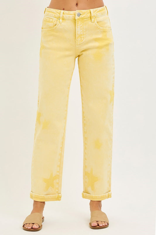 Risen Yellow Star Denim
