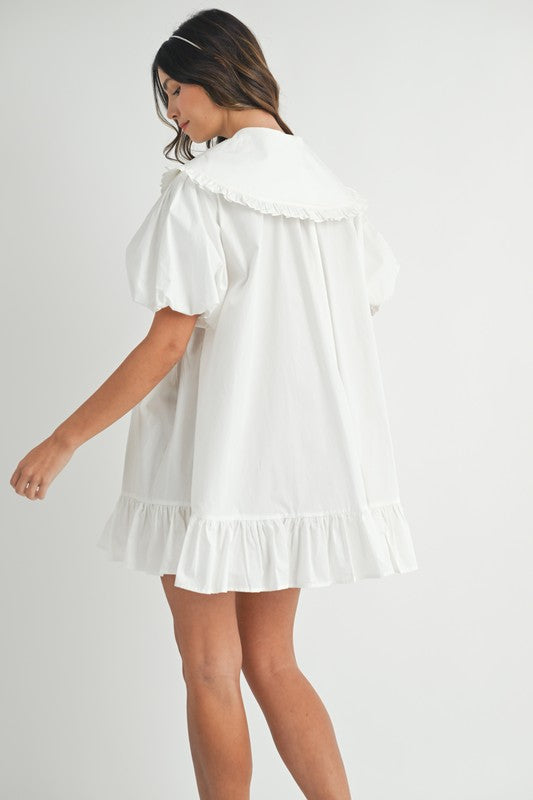Babydoll White Mini Dress