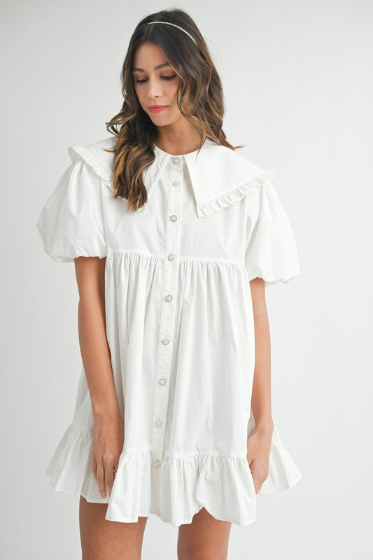 Babydoll White Mini Dress