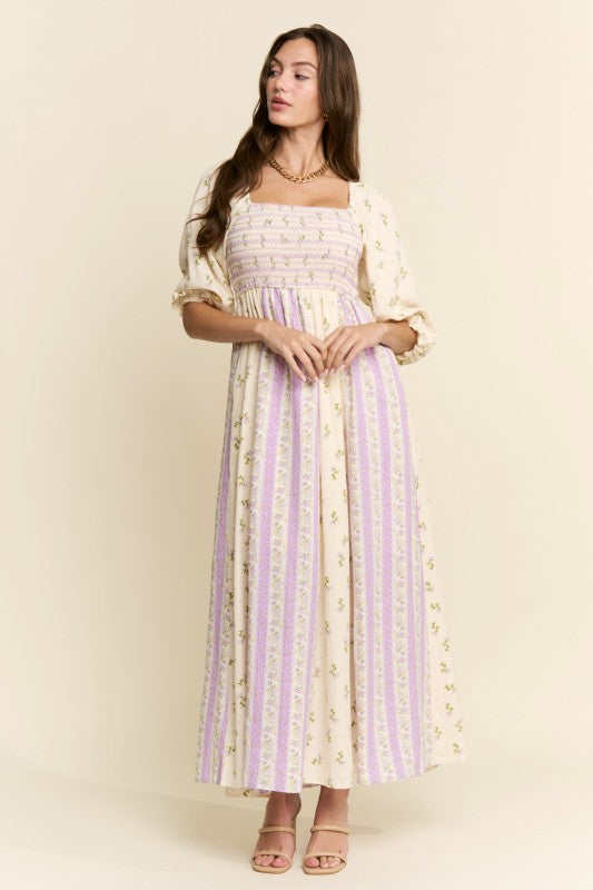 Lavender Floral Dress