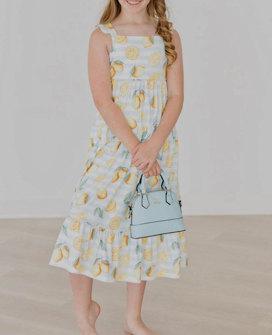 MR Lovely Lemons Ruffle Maxi Dress