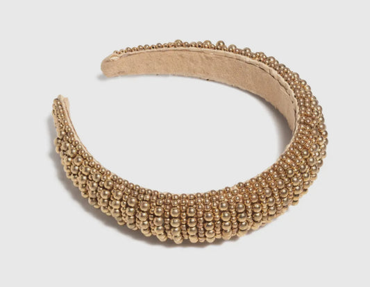 Shiraleah Beaded Gold Headband