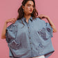 SS Star Patch Denim Top