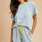 Sky Striped Shorts Set
