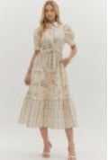Ecru - Tiered/Flower Dress