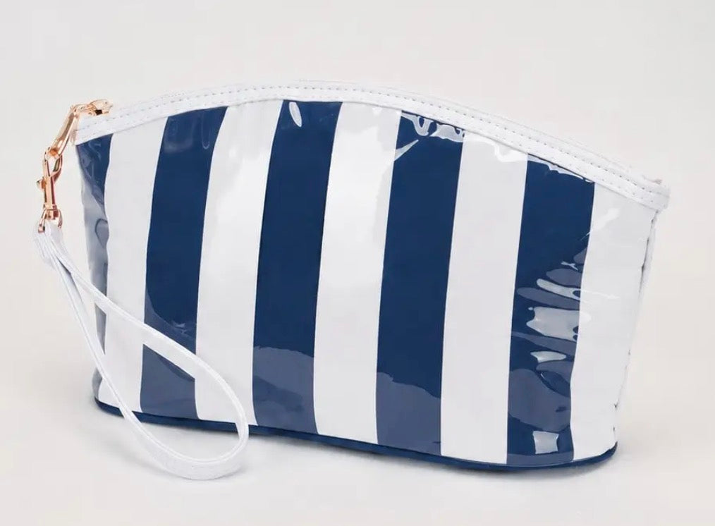 Stripe Travel Cosmetic Pouch