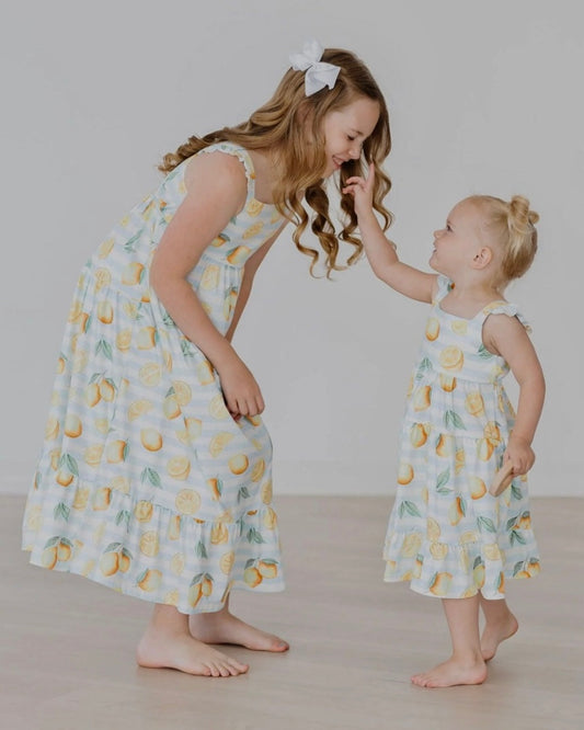 MR Lovely Lemons Ruffle Maxi Dress