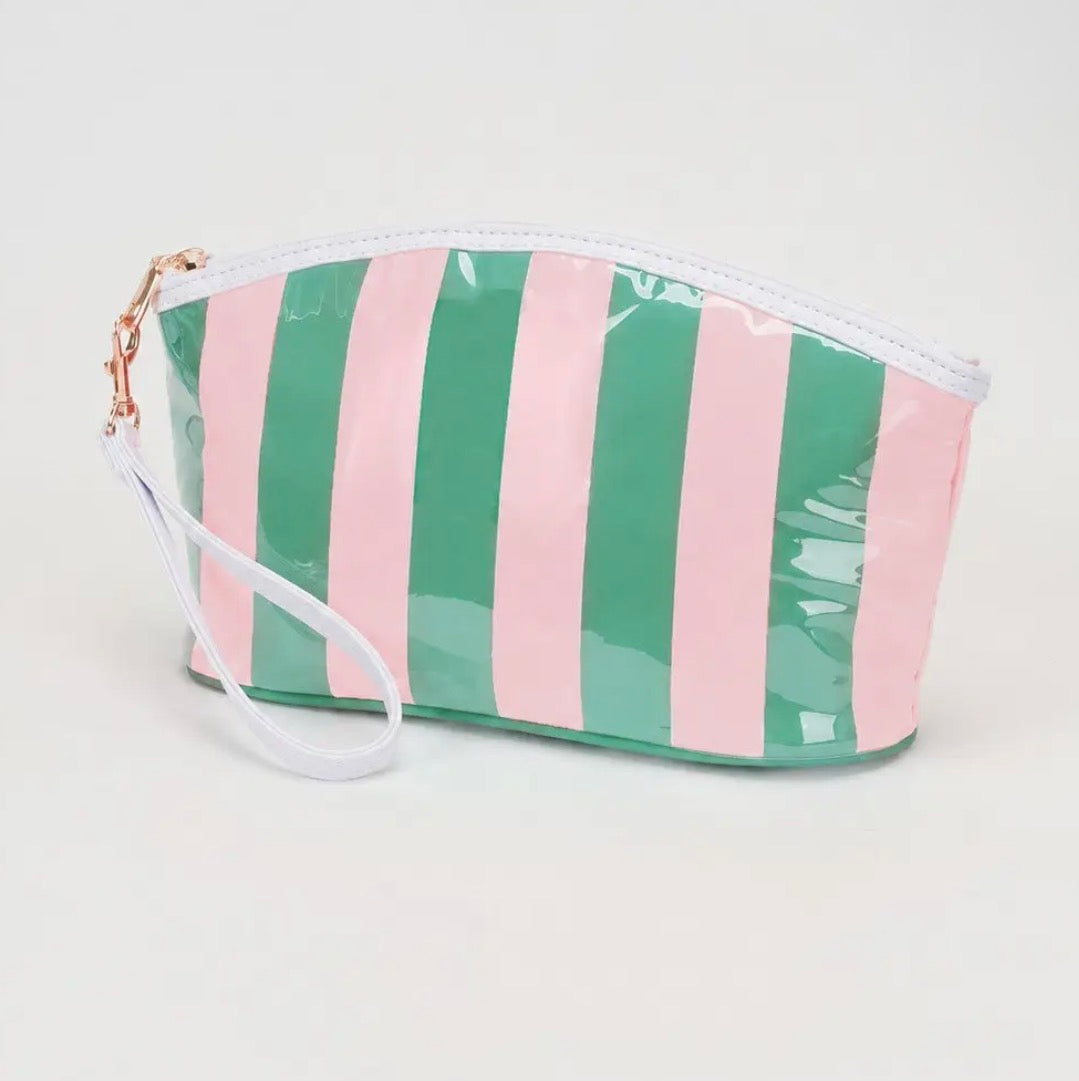 Stripe Travel Cosmetic Pouch