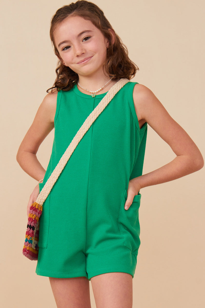 Hayden Girl Cargo Pocket Romper