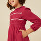 Hayden Girls Wavy Twill Gather Dress