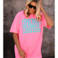 Howdy Tee Shirt Neon Pink