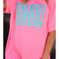 Howdy Tee Shirt Neon Pink