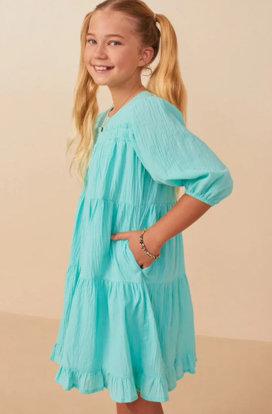 Blue Ruffle Dress