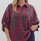 SS Oversized Plaid Button Down