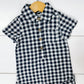 Boys Plaid Romper Navy