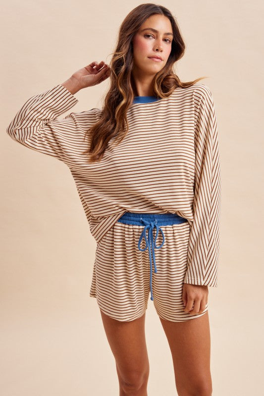 Long Sleeve Shorts Set