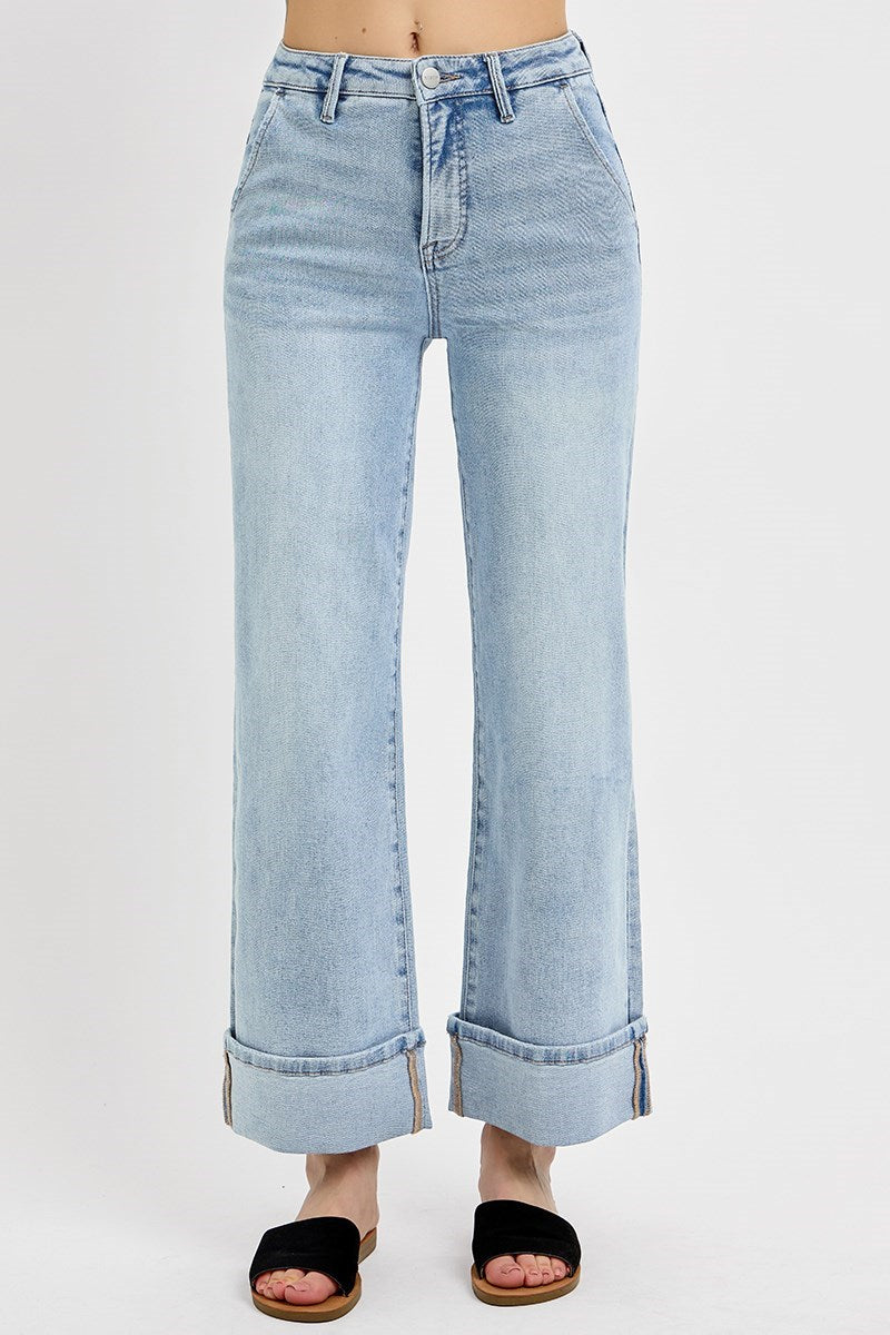 Wide Cuff Risen Jeans
