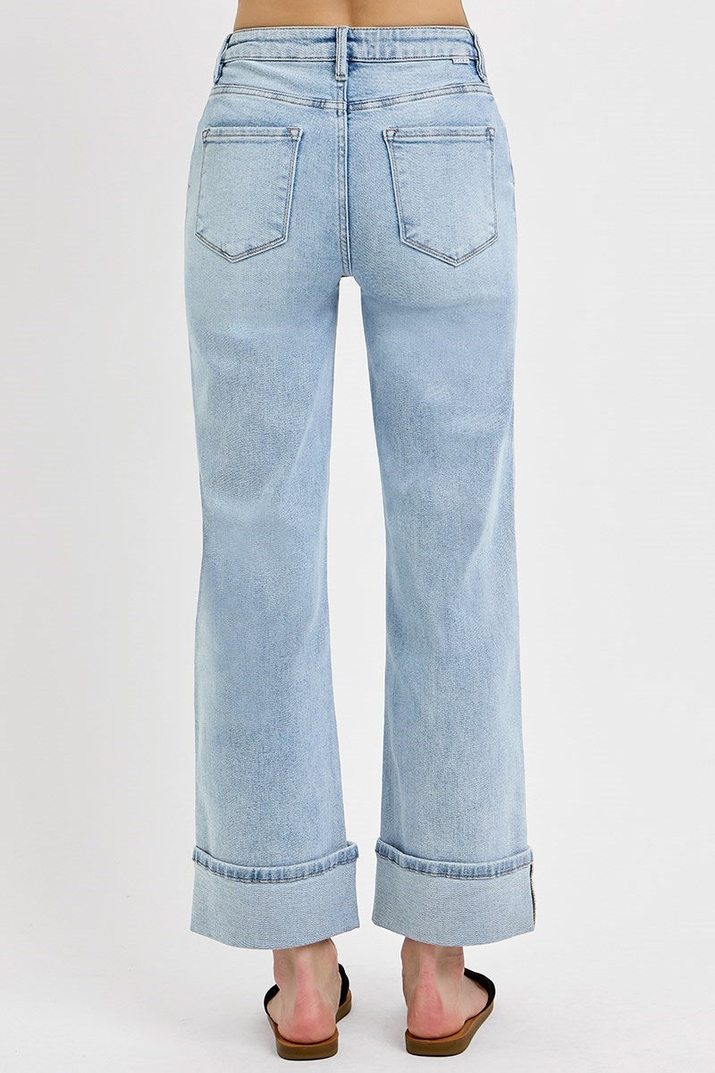Wide Cuff Risen Jeans