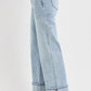 Wide Cuff Risen Jeans