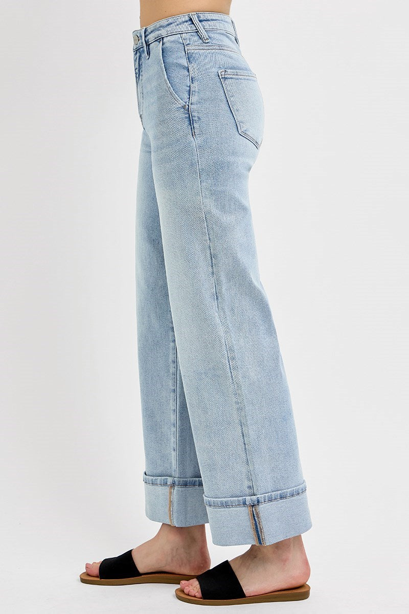 Wide Cuff Risen Jeans