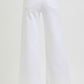 Risen White Wide Leg Jeans