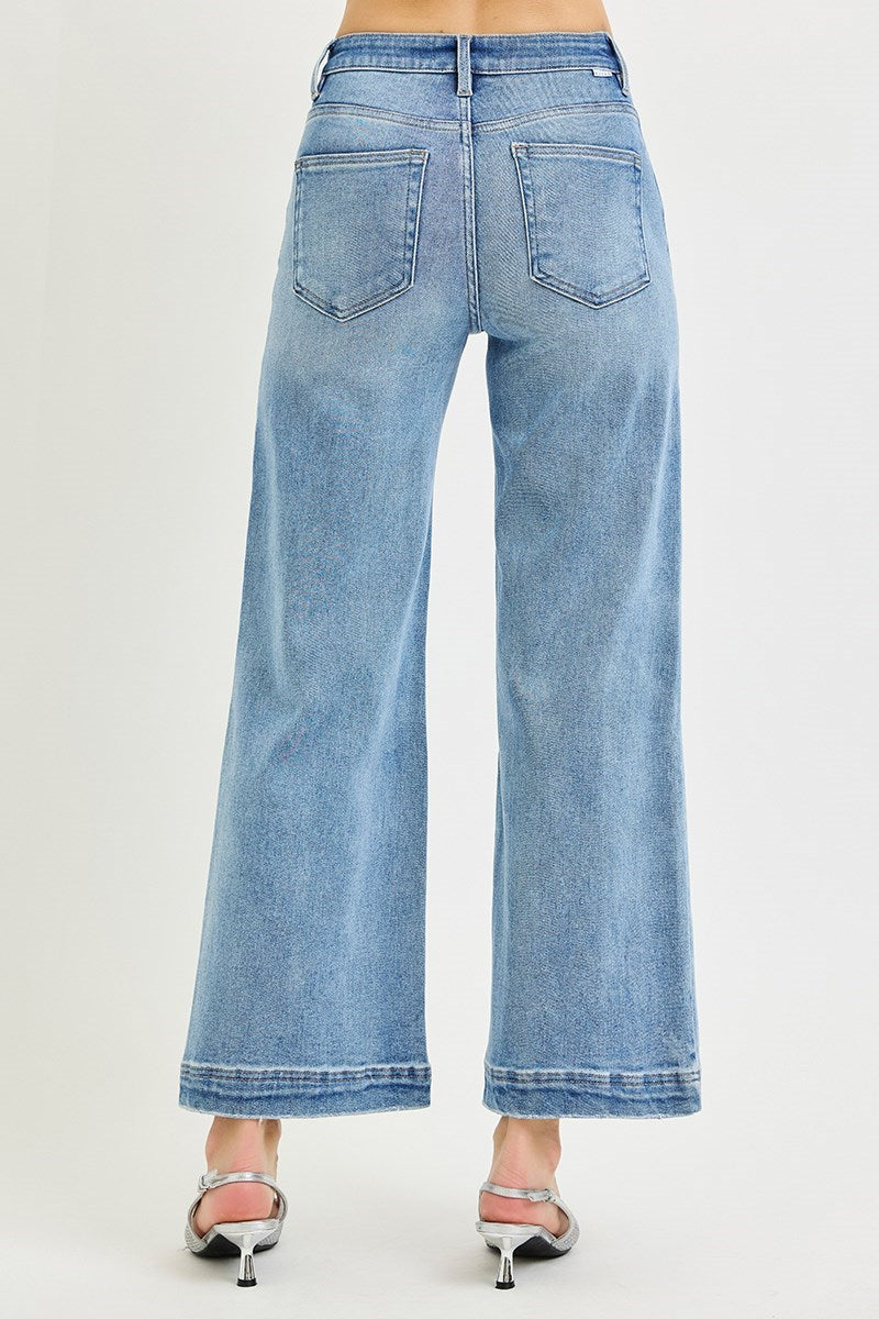 Risen Drop Yoke Wide Leg Jean