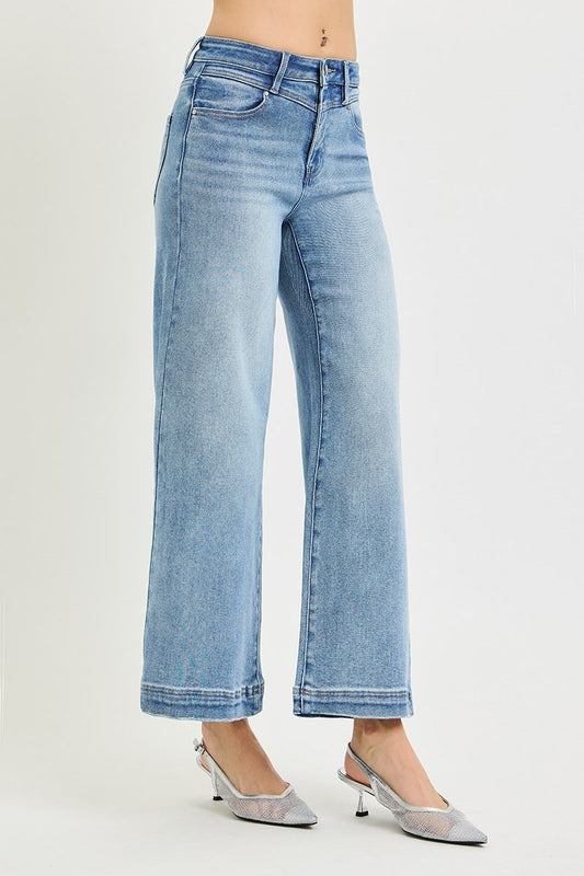 Risen Drop Yoke Wide Leg Jean