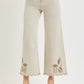 Risen Almond Eyelet Hem Jeans