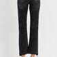 Risen Black Ankle Straight Jeans