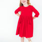 MR Red Pocket Twirl Dress