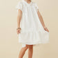 Girls Simple White Dress