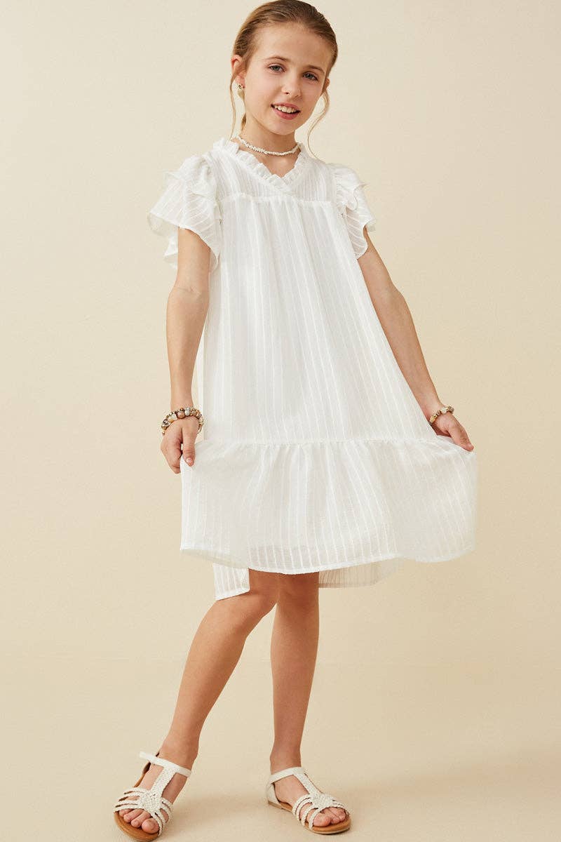 Girls Simple White Dress