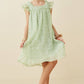 Girls Green Flutter Dress