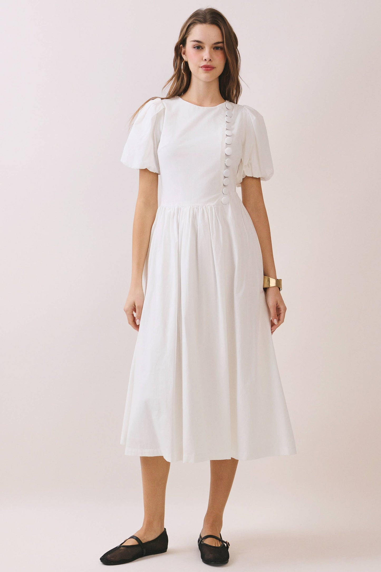 Vera Button Detail Dress