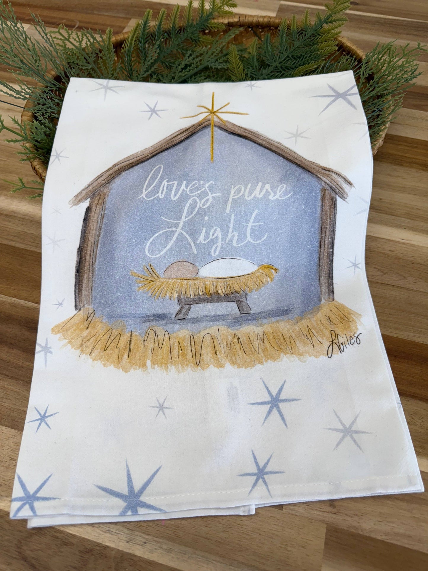 Love's Pure Light Tea Towel
