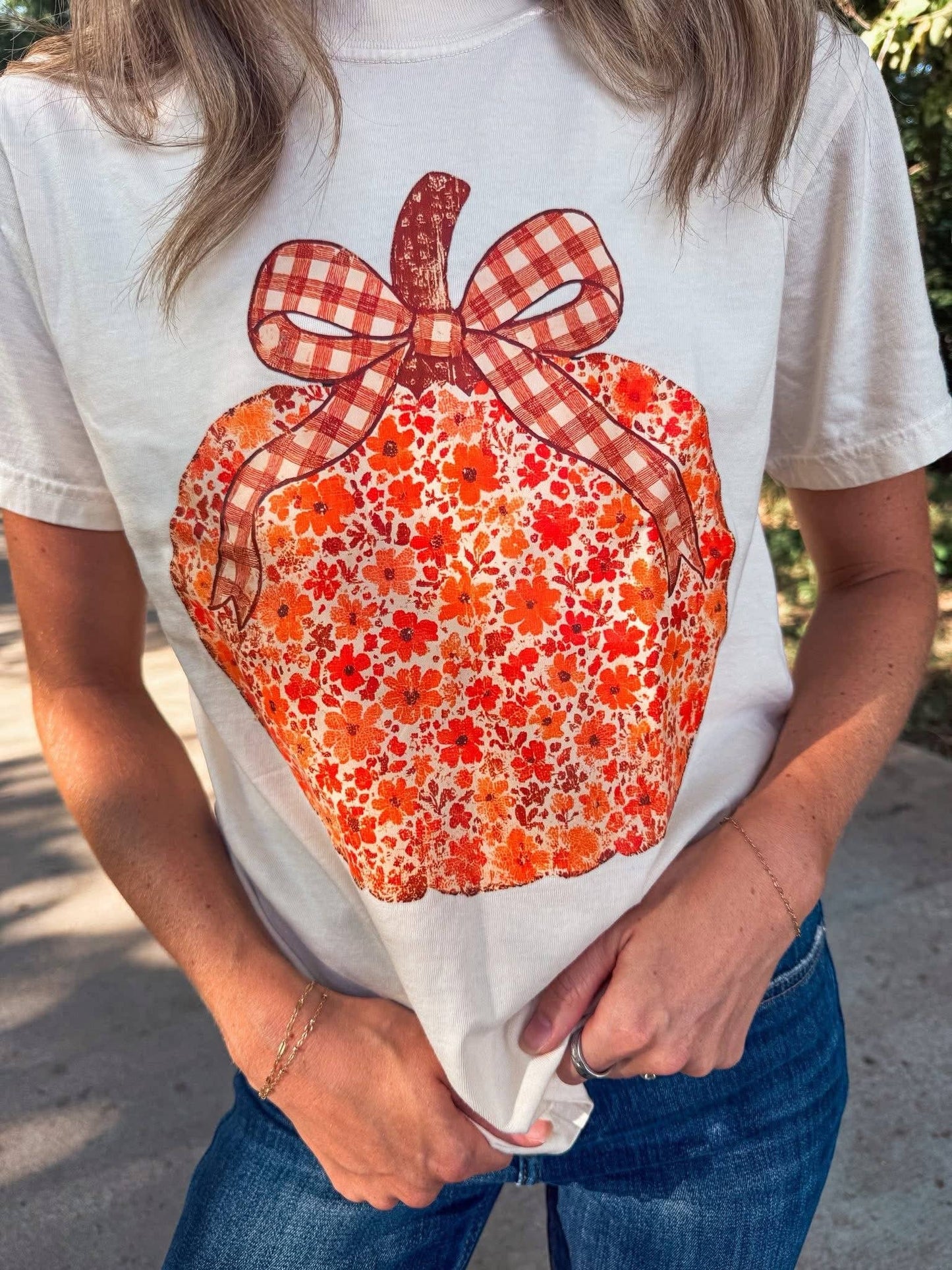 Floral Pumpkin Tee